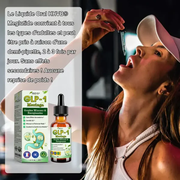 HHVB® GLP-1 Moringa Minceur & Gouttes de Boost de Santé