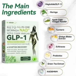 𝐇𝐇𝐕𝐁® GLP-1 & NAD+ Ultra Concentrated Essence Liquid Pearls